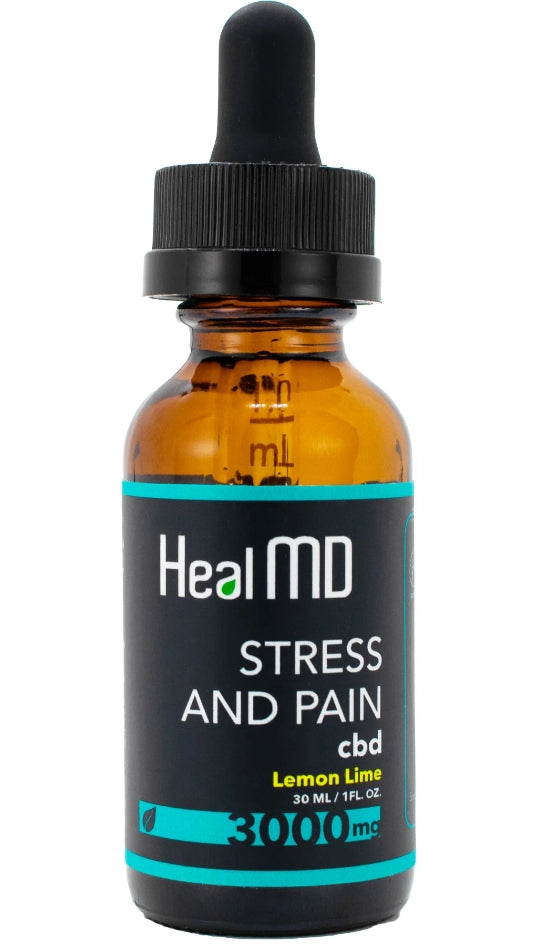 HealMD Stress & Pain Tincture - 3000mg CBD Isolate