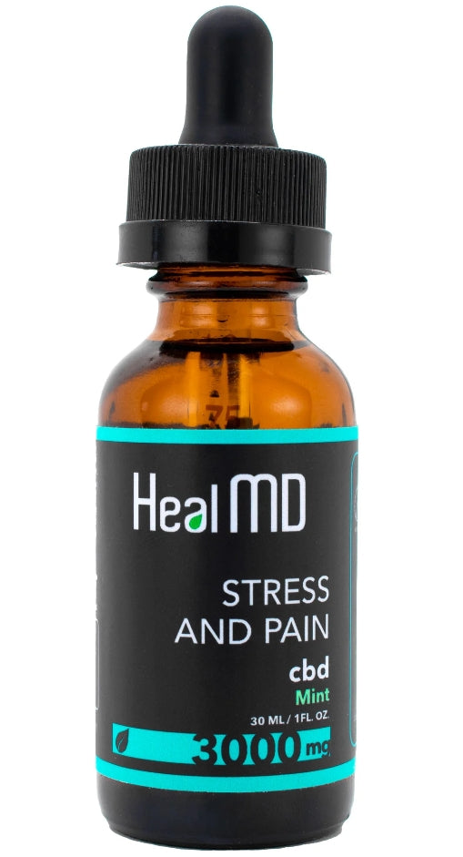 HealMD Stress & Pain Tincture - 3000mg CBD Isolate