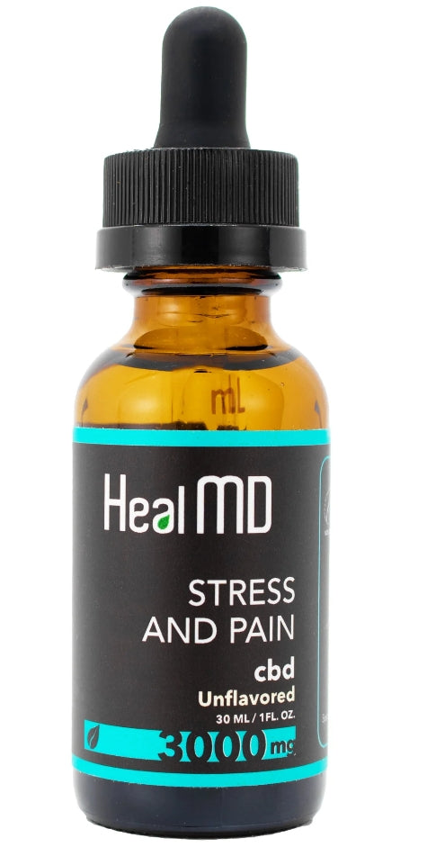 HealMD Stress & Pain Tincture - 3000mg CBD Isolate