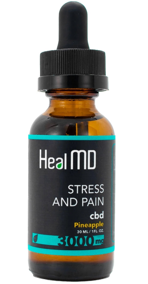HealMD Stress & Pain Tincture - 3000mg CBD Isolate